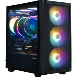 Caja para PC Zalman M4 SE, mini torre mATX, 6 ventiladores FRGB de 120 mm, color negro.