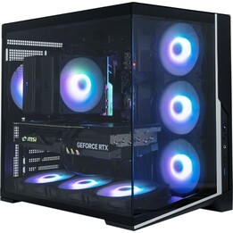 Zalman D40, case per PC mid tower ATX, 7 ventole ARGB da 120 mm, nero