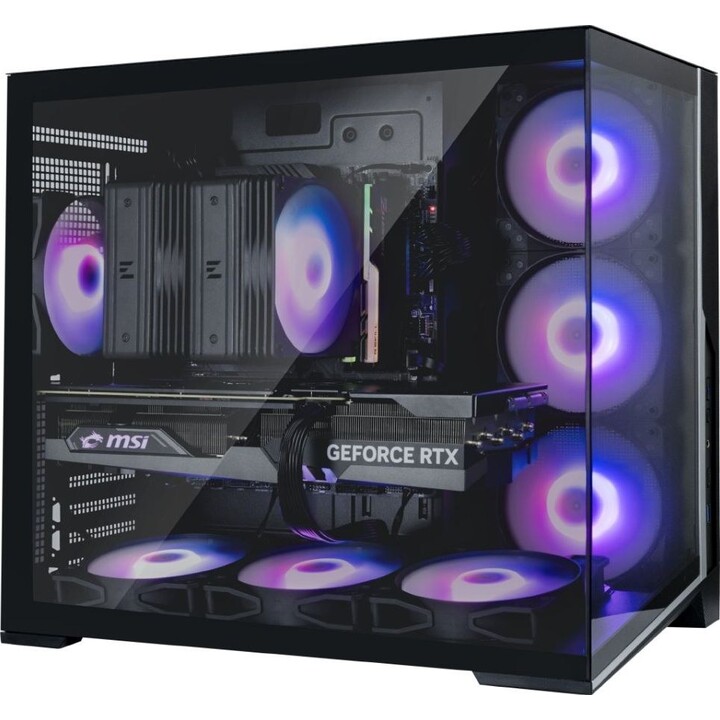 Zalman D40, case per PC mid tower ATX, 7 ventole ARGB da 120 mm, nero