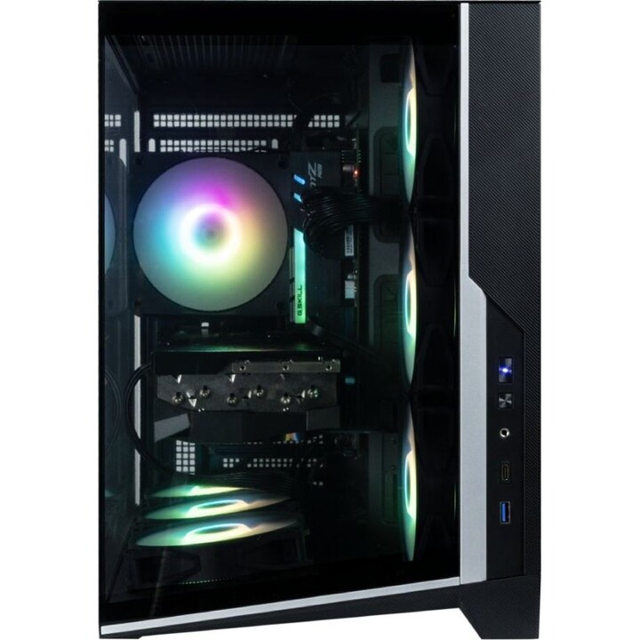 Gabinete Zalman D40, ATX Mid Tower, 7 ventoinhas ARGB de 120 mm, preto