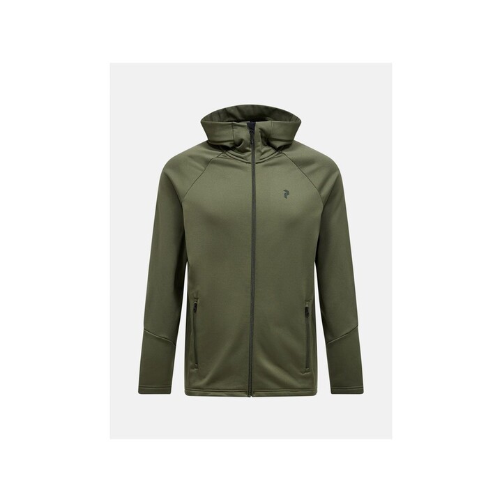 Sudadera con capucha y cremallera Peak Performance Rider Essentials - tamaño aguja de pino/aguja de pino: l