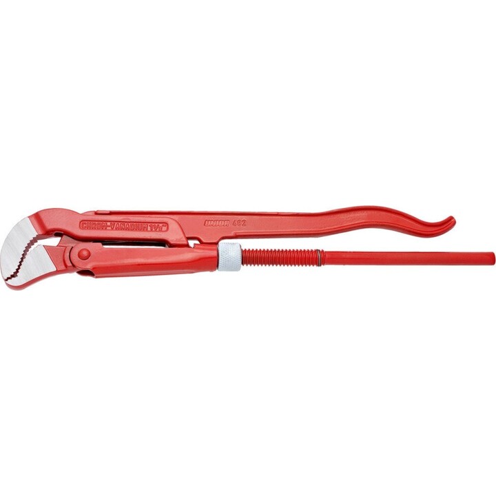 Llave para tubos sueca Unior 601512 con mordazas tipo S, herramienta de fontanería, tamaño de 1,5 pulgadas