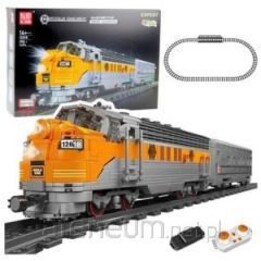 RC grey-yellow building block remote control train, 1751 pieces.