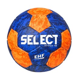 Bola oficial Select Attack TB v22 da EHF, azul e laranja, código 210031 0