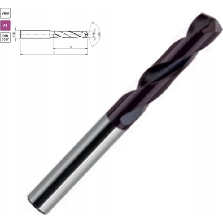 Broca de carburo Fanar W9-604X13-0400 X-Drill DIN 6537 3xD, diámetro 4,00 mm, 24/66 mm