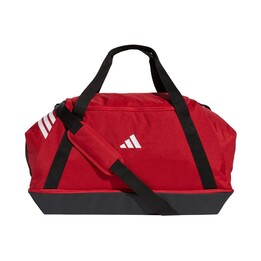Borsa sportiva grande Adidas Tiro Duffle con scomparto inferiore, rossa JY7950