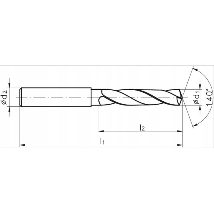 Broca de carburo Fanar W9-604X13-0500 X-Drill DIN 6537 3xD, diámetro de 5,00 mm, 28/66 mm
