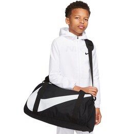 Bolsa Nike Gym Club para niños, color blanco y negro, DR6100 010