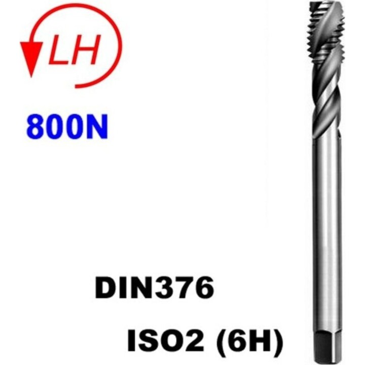 Macho de mano Fanar D2-591101-0120 M12 DIN-376C HSSE con canal en espiral 800