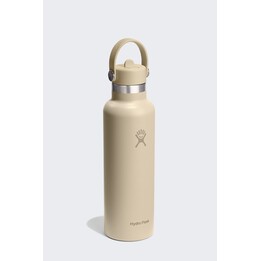 Garrafa Hydro Flask de 621 ml com tampa de canudo flexível padrão (21 oz) - Cor Aveia
