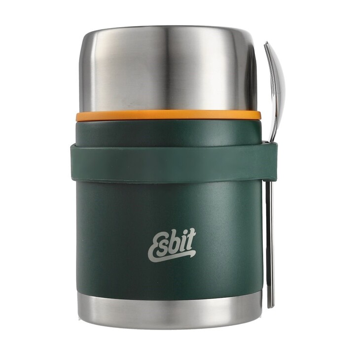 Jarra de comida Esbit Classic con juego de cubiertos de 0,75 L - verde bosque