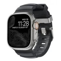 NOMAD Rocky Point band for Apple Watch 44mm to 49mm (Apple Watch 4-11, SE 1-3, Ultra 1-3), made of FKM and titanium (co