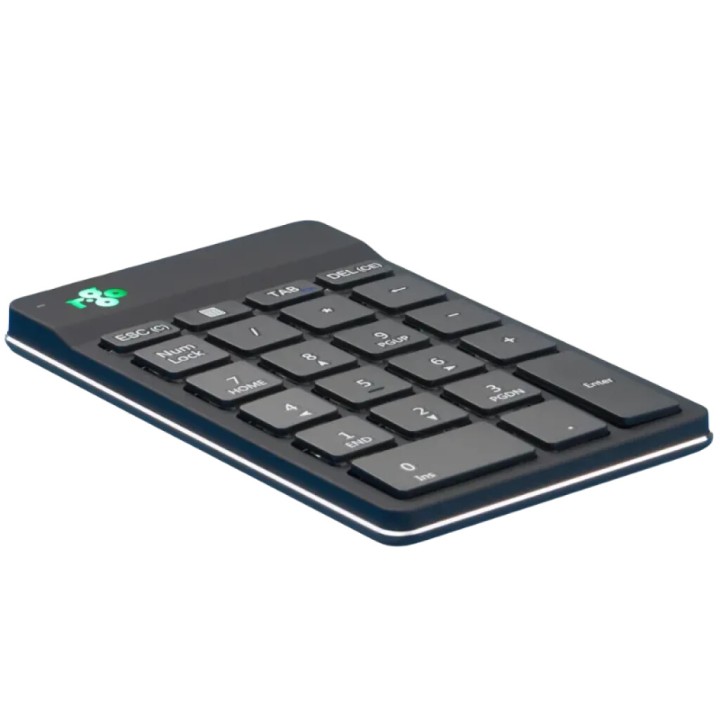 R-Go Tools Numpad Break - Pavé numérique compact sans fil Bluetooth à membrane avec indicateur de pause