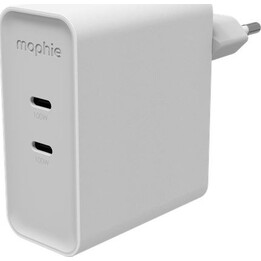 Carregador de parede Mophie ROC GaN, 2 portas USB-C, 100 W (branco)