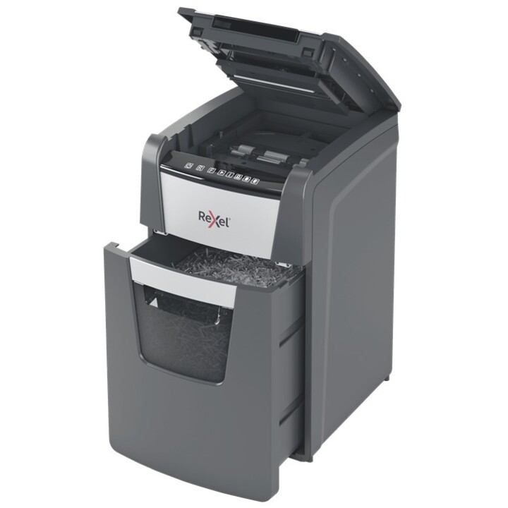 Rexel AutoFeed+ 150M automatischer Aktenvernichter, P-5, Mikroschnitt (2x15mm), 150 Blatt, 44 Liter Auffangbehälter