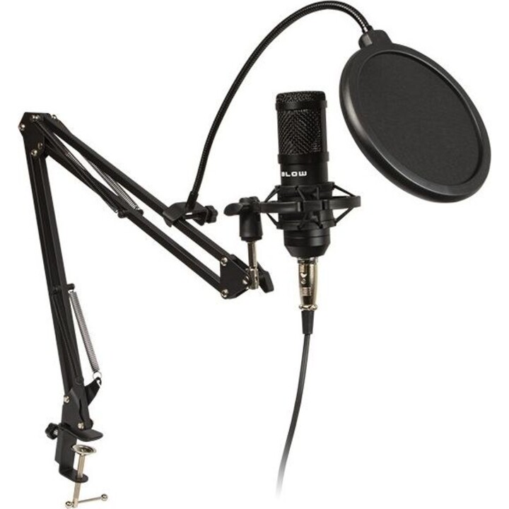 Blow 33-052# microfone de estúdio USB preto