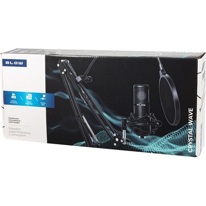 Blow 33-052# micrófono USB de estudio negro