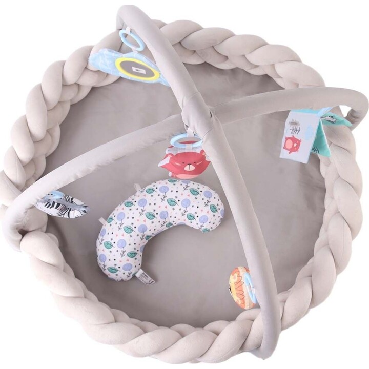 Milly Mally TinyMini 6832 braided sensory play mat beige