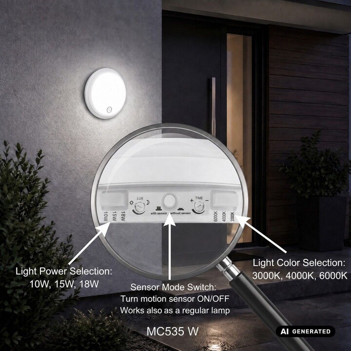 Lampada a LED con sensore di movimento PIR MCE535 W