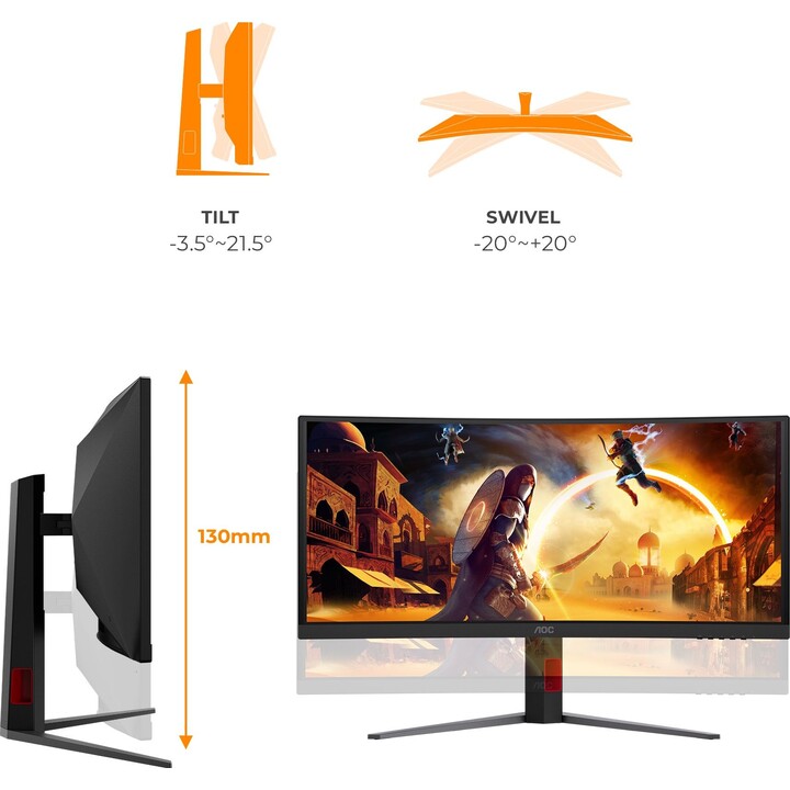 Monitor de 34 pulgadas CU34G4ZCA VA Curvo 250Hz HDMIx2 DP HAS Altavoz