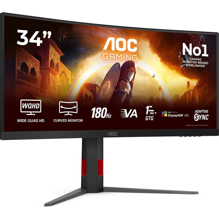 Monitor curvo VA de 34 polegadas CU34G4CA 180Hz HDMIx2 DP
