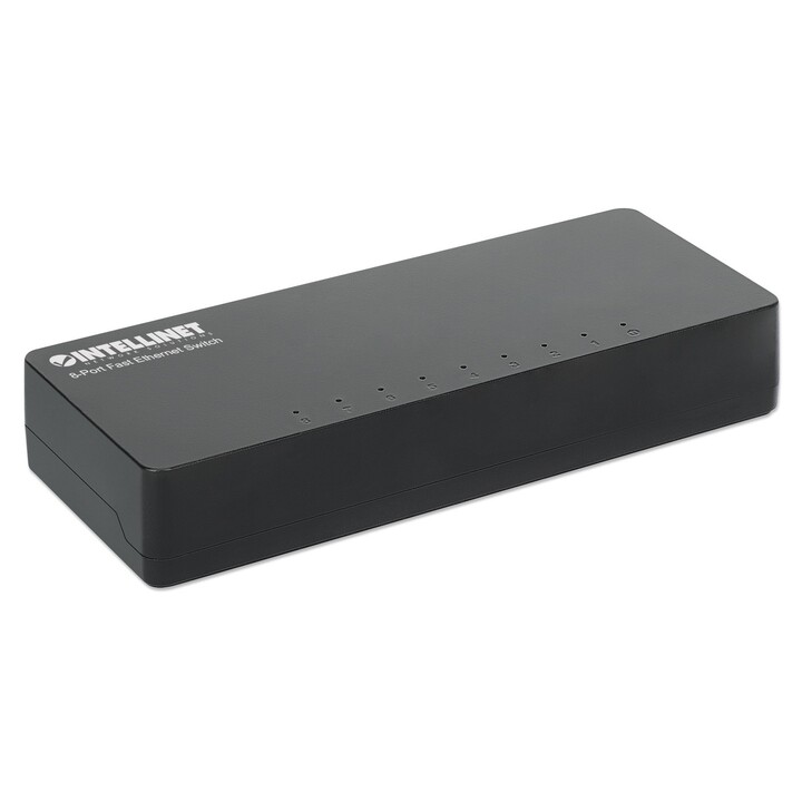 INTELLINET Desktop 8-Port Fast Ethernet Switch schwarz