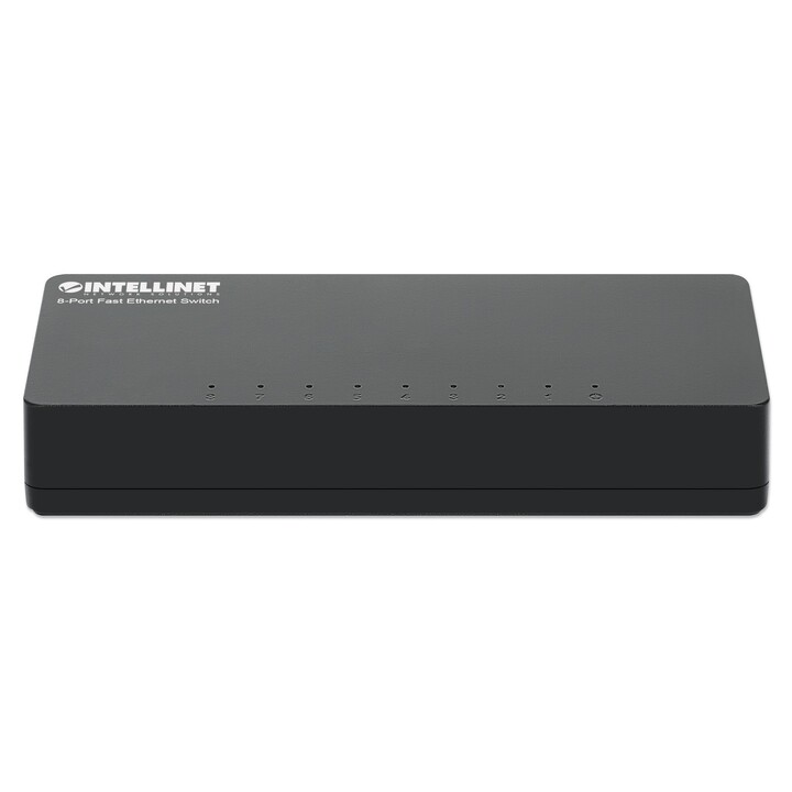 INTELLINET Desktop 8-Port Fast Ethernet Switch black