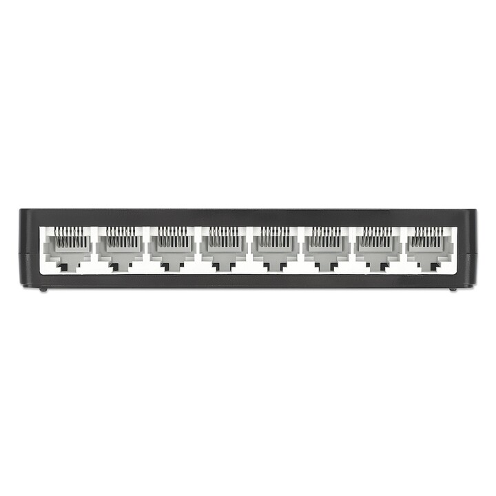 INTELLINET Desktop 8-Port Fast Ethernet Switch black