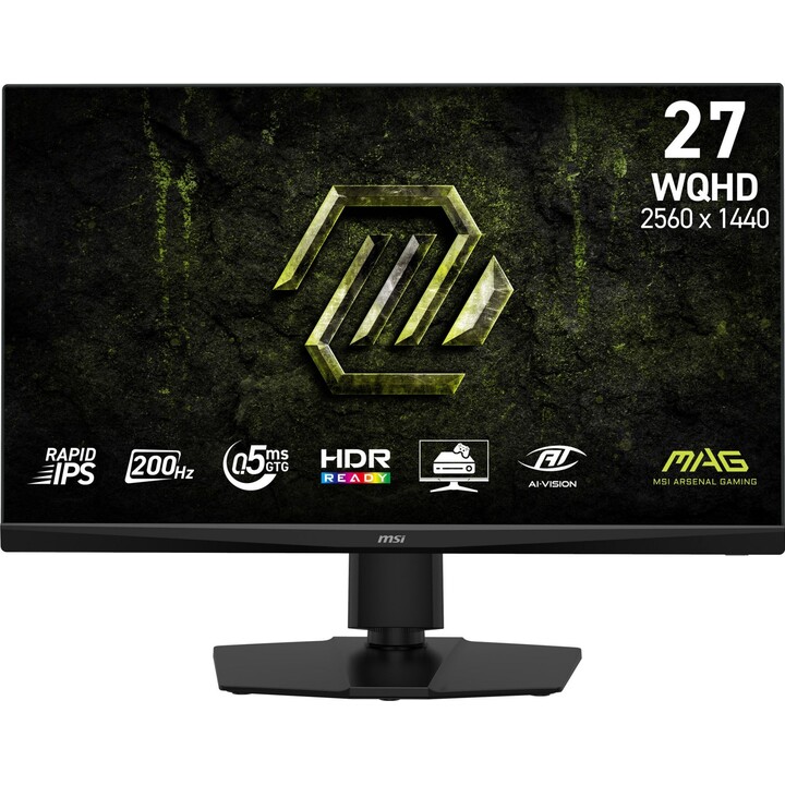 Monitor LCD|MSI|27"|2560 x 1440 píxeles|Wide Quad HD|Relación de aspecto nativa 16:9|LED|Plano|MAG272QPFE20