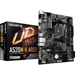 Placa base|GIGABYTE|AMD A520|Socket AM4|micro ATX|RAM DDR4-SDRAM|2 ranuras|1 ranura M.2 (M)|A520MHARGB