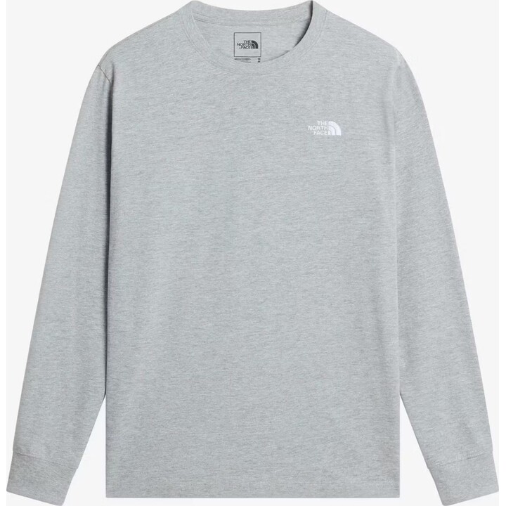 Camiseta de manga larga The North Face 749721 Evolution Simple Dome, gris claro jaspeado, talla S