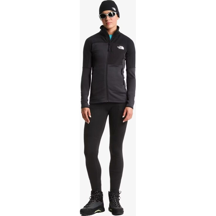 The North Face 721671 Women Stormgap Polartec Power Grid Jacket Asphalt Grey/Black Size S