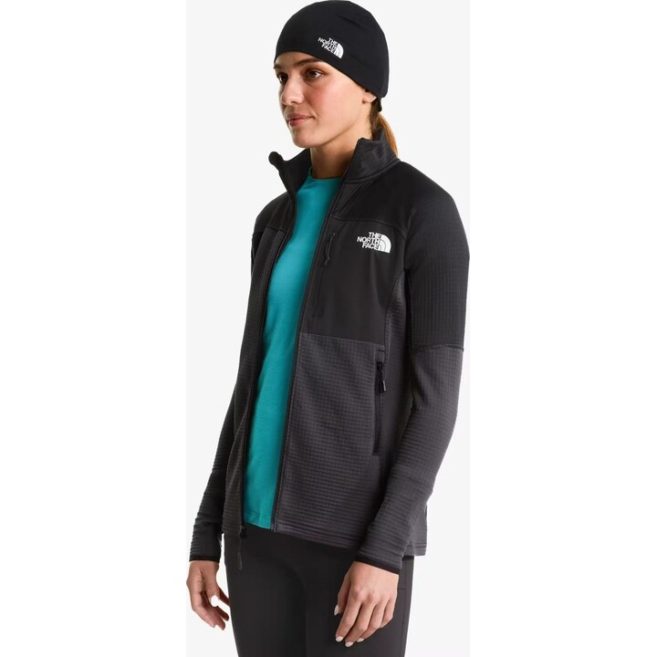The North Face 721671 Women Stormgap Polartec Power Grid Jacket Asphalt Grey/Black Size S