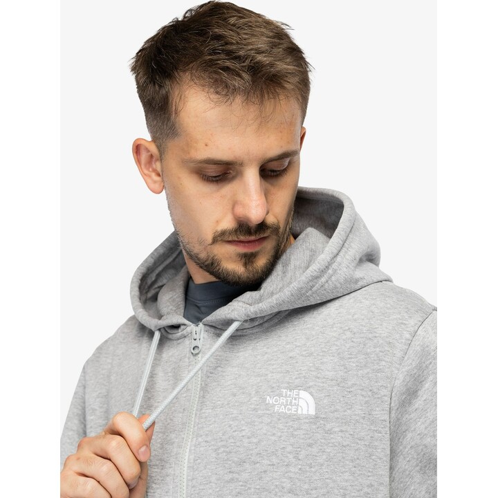 The North Face 749530 Evolution Simple Dome Regular Full Zip Hoodie Light Grey Heather Size XL