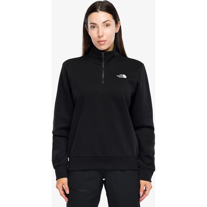Sudadera con cremallera de 1/4 de The North Face 749626, modelo Evolution Simple Dome Regular para mujer, color negro (TNF), tal