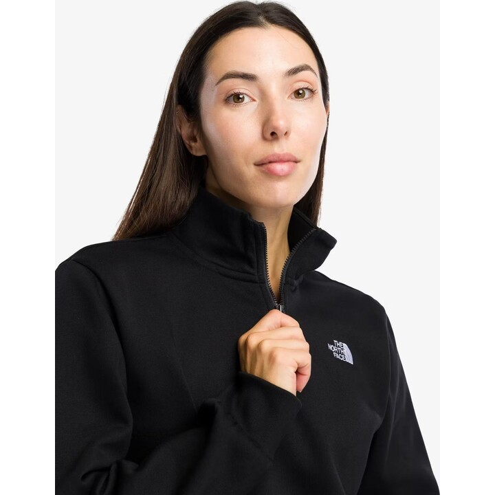 Sudadera con cremallera de 1/4 de The North Face 749626, modelo Evolution Simple Dome Regular para mujer, color negro (TNF), tal