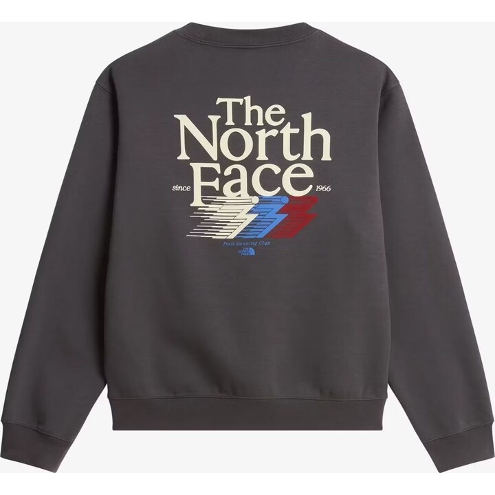 Sudadera con cuello redondo y estampado «Retro Trail Relaxed Crew» de The North Face, 762372, gris antracita, talla M