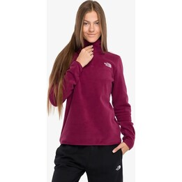 The North Face 749436 Damen-Fleecejacke „Glacier“ mit 1/4-Reißverschluss, Farbe: Deep Burgundy, Größe M