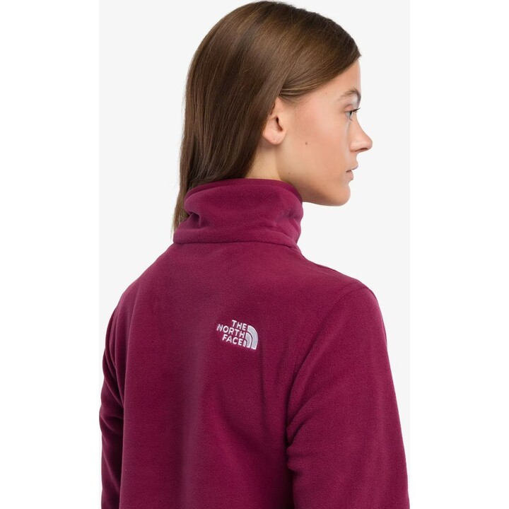The North Face 749436 Damen-Fleecejacke „Glacier“ mit 1/4-Reißverschluss, Farbe: Deep Burgundy, Größe M