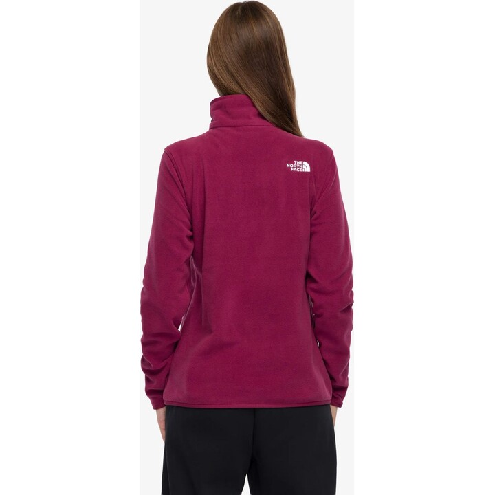 The North Face 749436 Polaire Glacier à fermeture éclair 1/4 pour femme, bordeaux foncé, taille M