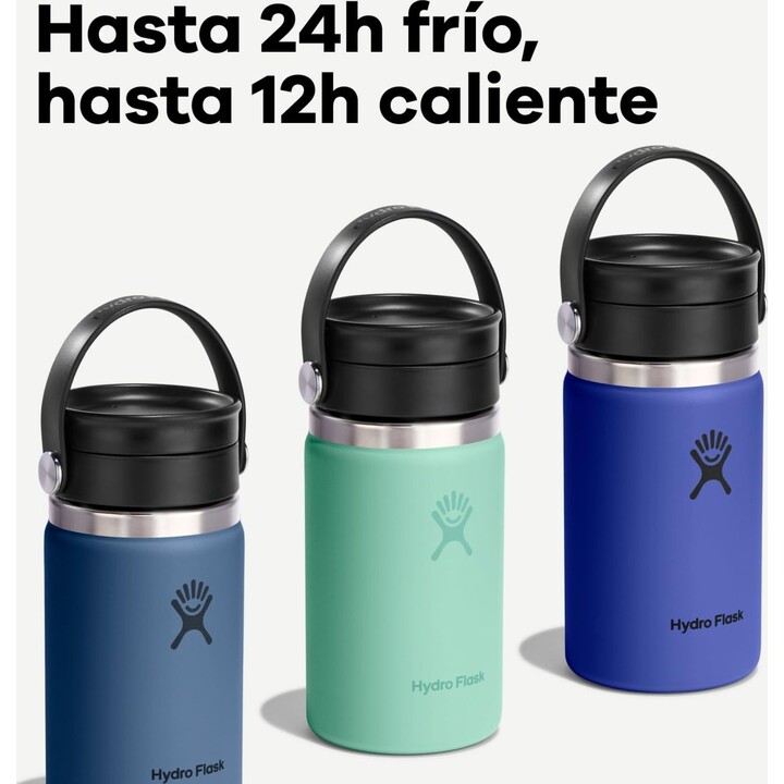 Hydro Flask 727409, vaso térmico de boca ancha con tapón Flex Cap, 591 ml (20 oz), azul Capri