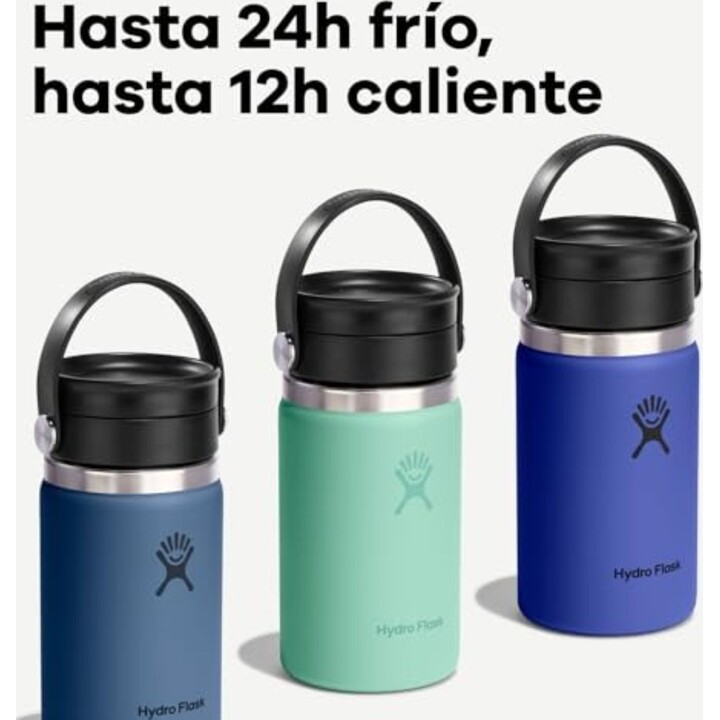 Hydro Flask 727409, vaso térmico de boca ancha con tapón Flex Cap, 591 ml (20 oz), azul Capri
