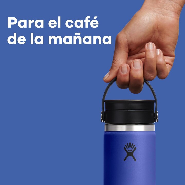 Hydro Flask 727409, vaso térmico de boca ancha con tapón Flex Cap, 591 ml (20 oz), azul Capri