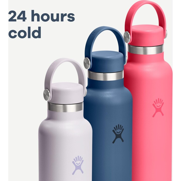Botella de agua Hydro Flask 727413 con tapón Flex y boca estándar, 710 ml, 24 oz, color avena