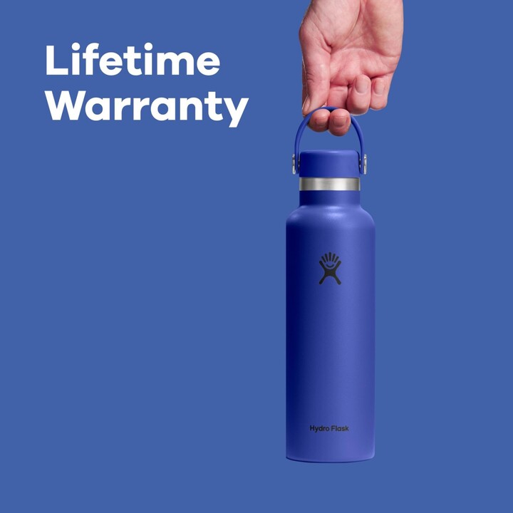 Botella de agua Hydro Flask 727413 con tapón Flex y boca estándar, 710 ml, 24 oz, color avena