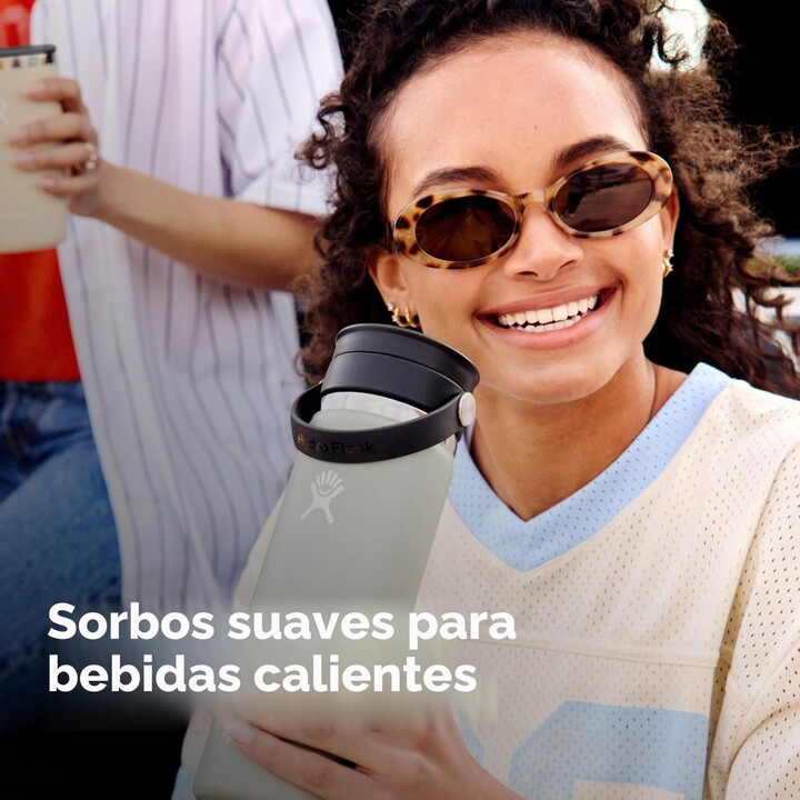 Botella Hydro Flask 727318 con boca ancha y tapón Flex Cap, 473 ml (16 oz), azul marino