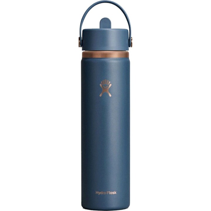 Botella Hydro Flask LE26-W24-1003 con tapón flexible ancho para pajita, 710 ml (24 oz), azul marino