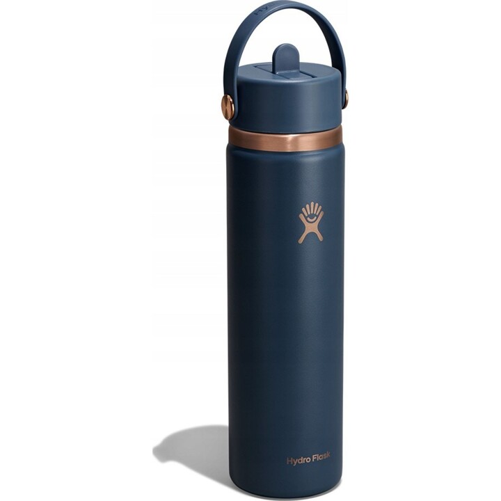 Botella Hydro Flask LE26-W24-1003 con tapón flexible ancho para pajita, 710 ml (24 oz), azul marino