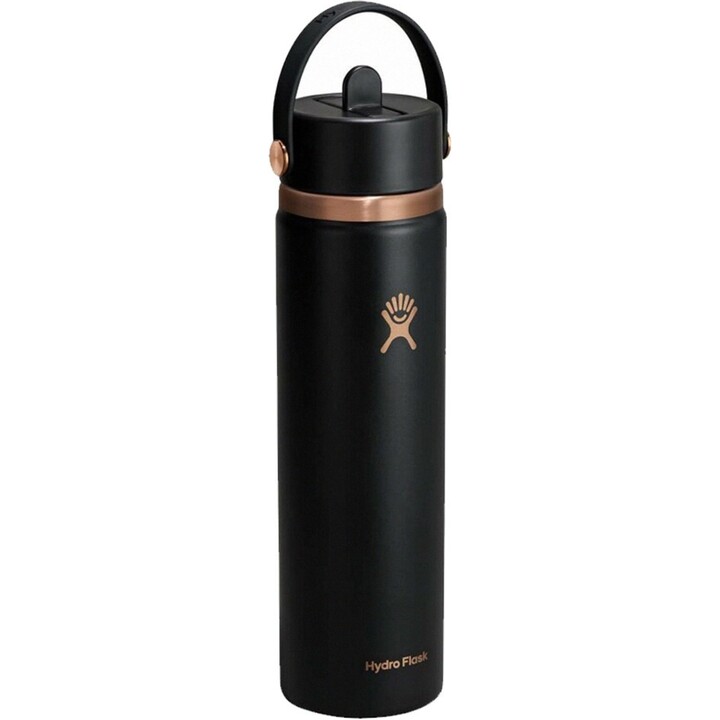 Botella Hydro Flask LE26-W24-1000 con tapón flexible ancho para pajita, 710 ml, 24 oz, negra