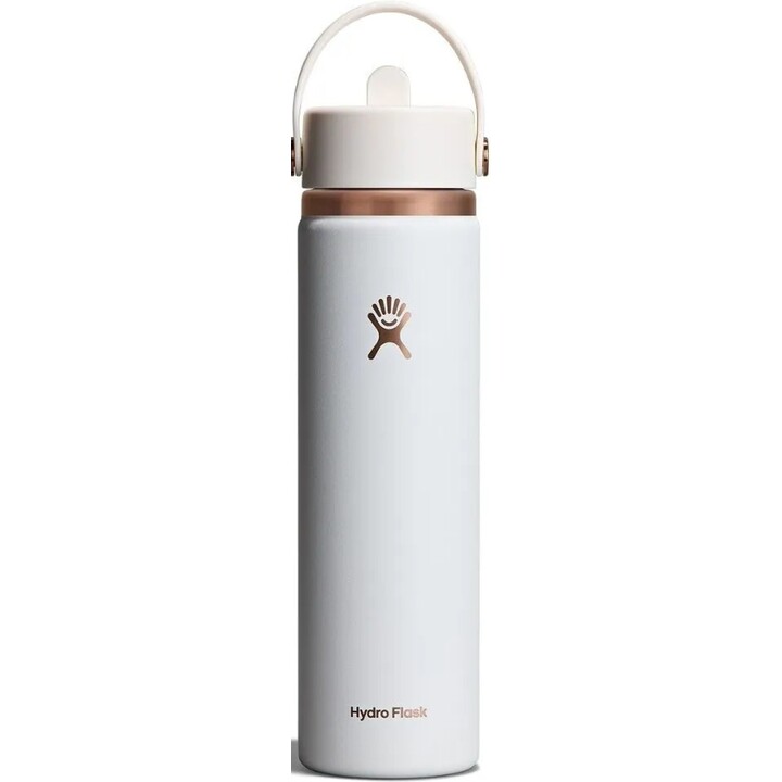 Botella Hydro Flask LE26-W24-1002 con tapón flexible ancho para pajita, 710 ml (24 oz), color blanco